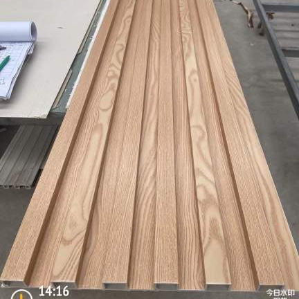 Wood alternative panels WPC fluted wall panel 3D PVC wall panel