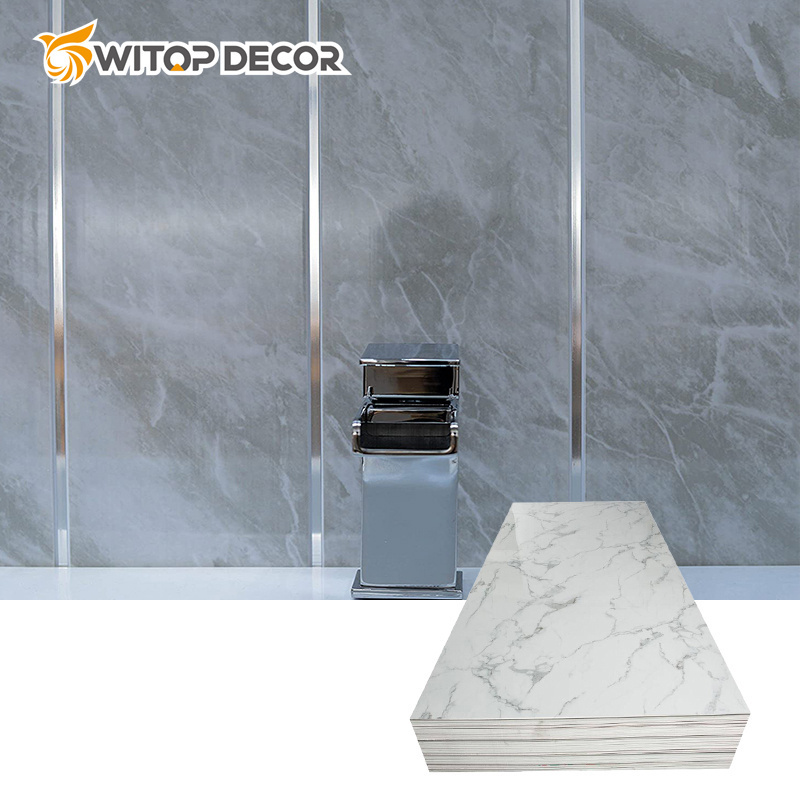 1220*2440mm glossy pvc marble panel and 3d design pvc marble board wall decoration and high gloss stone uv board for indoor use