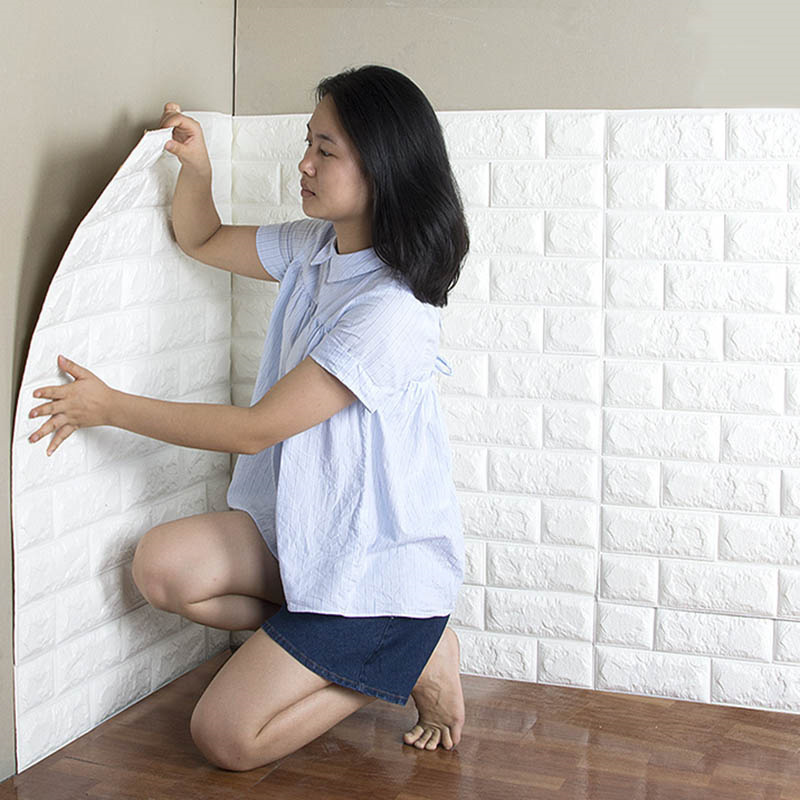 Hot sale popular decorative foam 3d wall panel wallpaper self adhesive wallpapers/wall coating