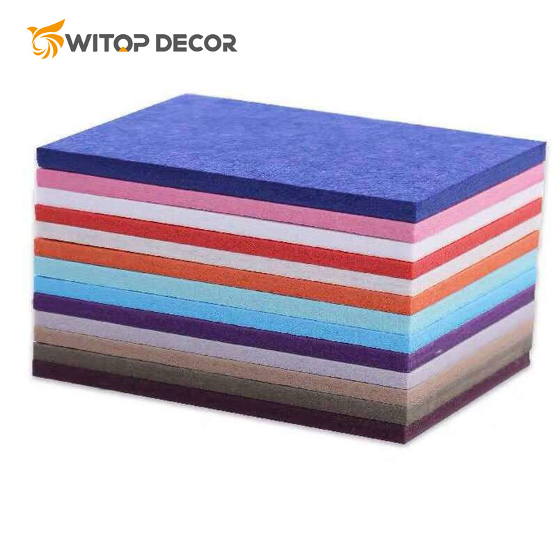 Witop Ceiling And Wall Acoustic Hexagon Sound Absorber 100% Polyester Sound-absorbing Felt Panel