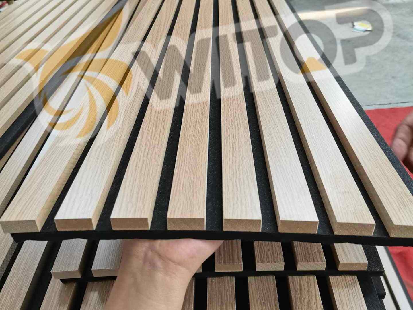 Hot Selling Acoustic Wood Headboard MDF Wall Panels Slat Sound Absorbing Acoustic