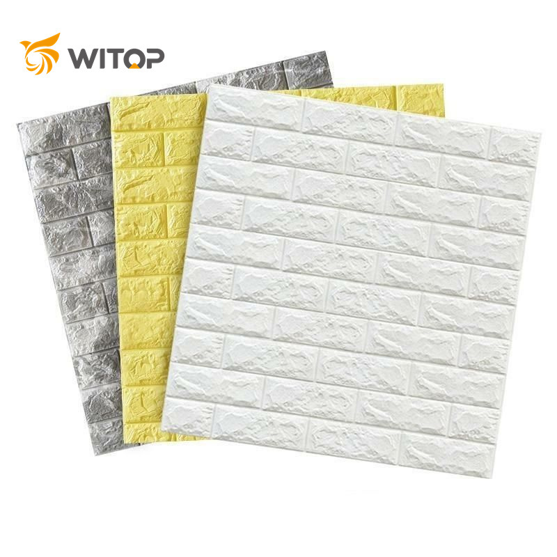 Witop Decor Hot Sale Interior Wall Decoration Self-Adhesive 3D Brick Wallpaper