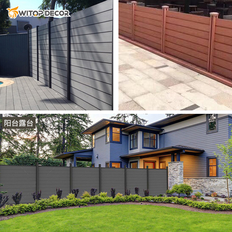 Virgin Wpc Material,Strong Uv Resistant Vinyl Pool Fence Fencing,Trellis & Gates Outdoor Wpc Garden Fence Metal Aluminum Red