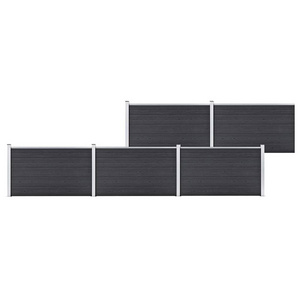 Outdoor Wooden Composite Fence Panel Modern WPC Wood Plastic Composite Fencing Board Garden Gate WPC Fencing