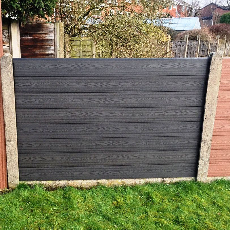 Outdoor Wooden Composite Fence Panel Modern WPC Wood Plastic Composite Fencing Board Garden Gate WPC Fencing