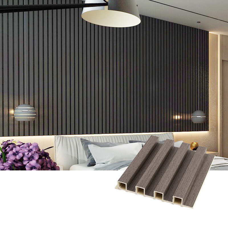 Interior Ecowood PVC Composite  Cladding Tiles Soundproof WPC Wall Panel