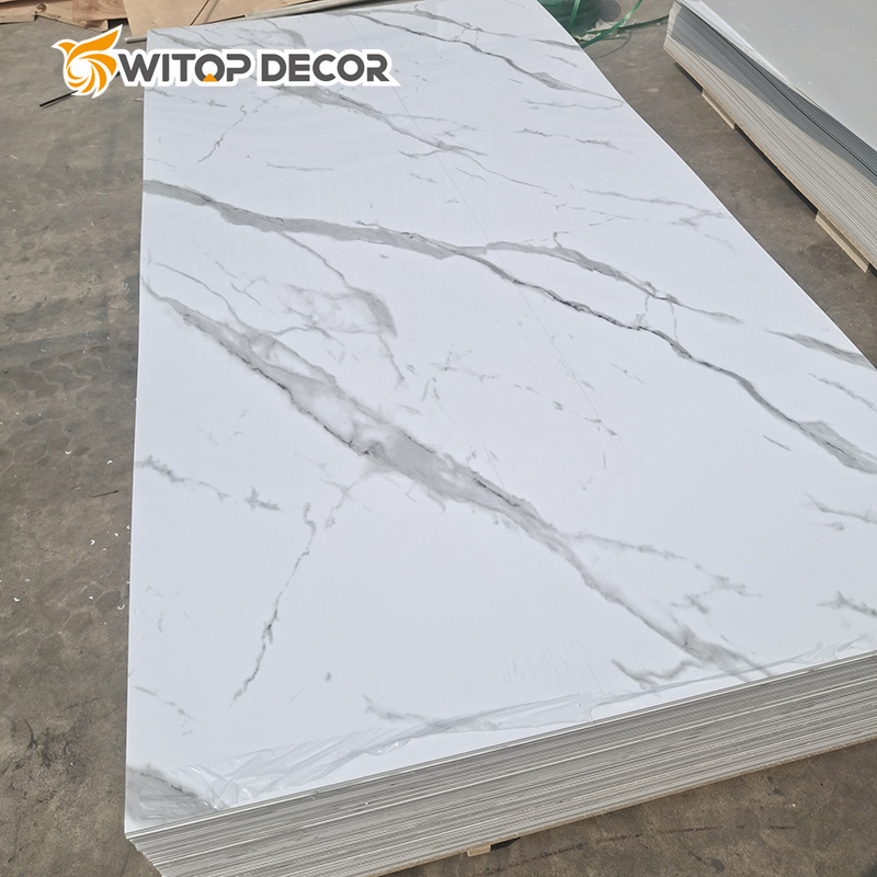 4x8 Wholesale Price High Glossy 1220*2440mm*3mm Pvc Marble Sheet For Wall Decoration