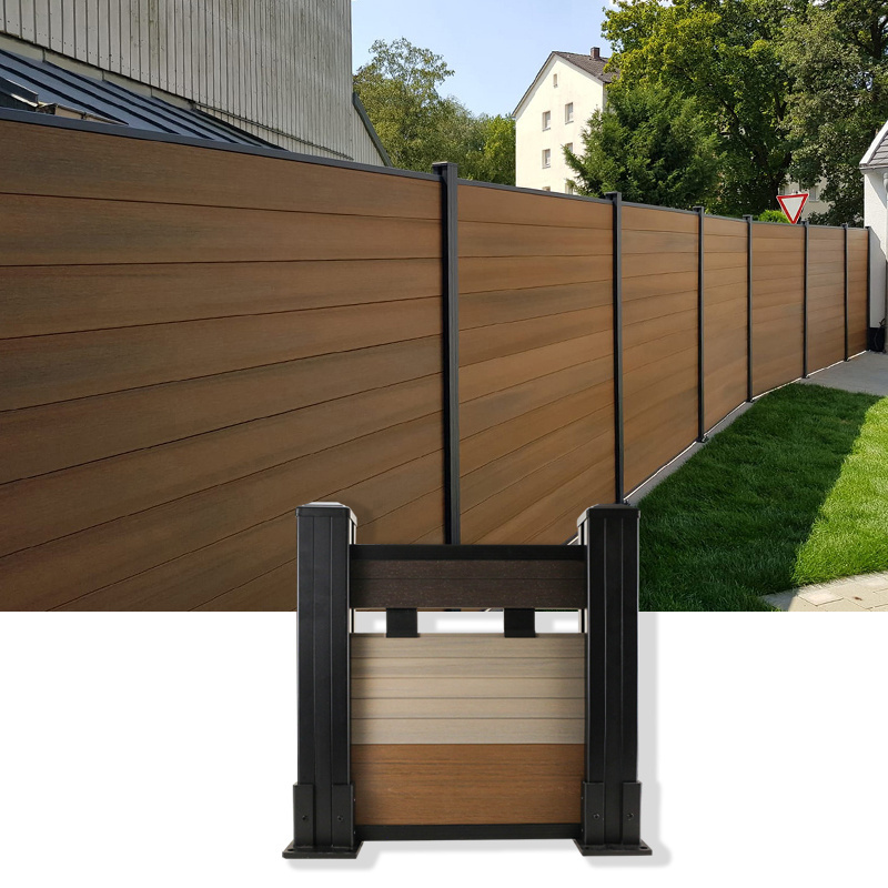 Plastic Composite Wpc Fence Boards Wholesale Wood Garden Fence Panels Better Than Vinyl with Trellis Co-extrusion Home Pvc Fence