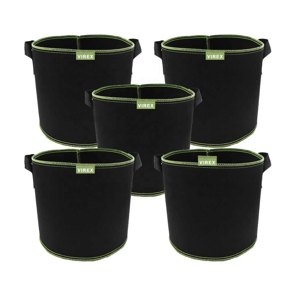 1/2/3/5/10/15 Gallon Planter Grow Bag Tree Seeding Pot Fruit Fabric Plant Pots Flower Pot  Grow Bags For Planting Vegetables