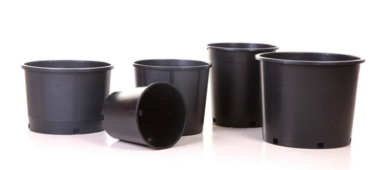 Wholesale 1 2 3 5 7 10 15 20 25 Gallon Garden Plant Pots Flower Nursery Black Round Plastic Pots