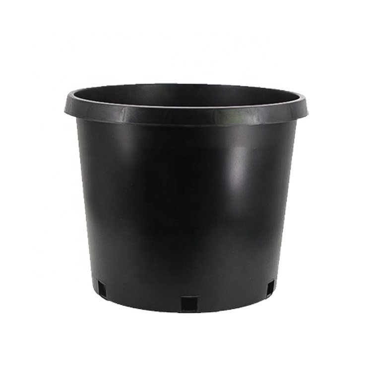 Wholesale 1 2 3 5 7 10 15 20 25 Gallon Garden Plant Pots Flower Nursery Black Round Plastic Pots