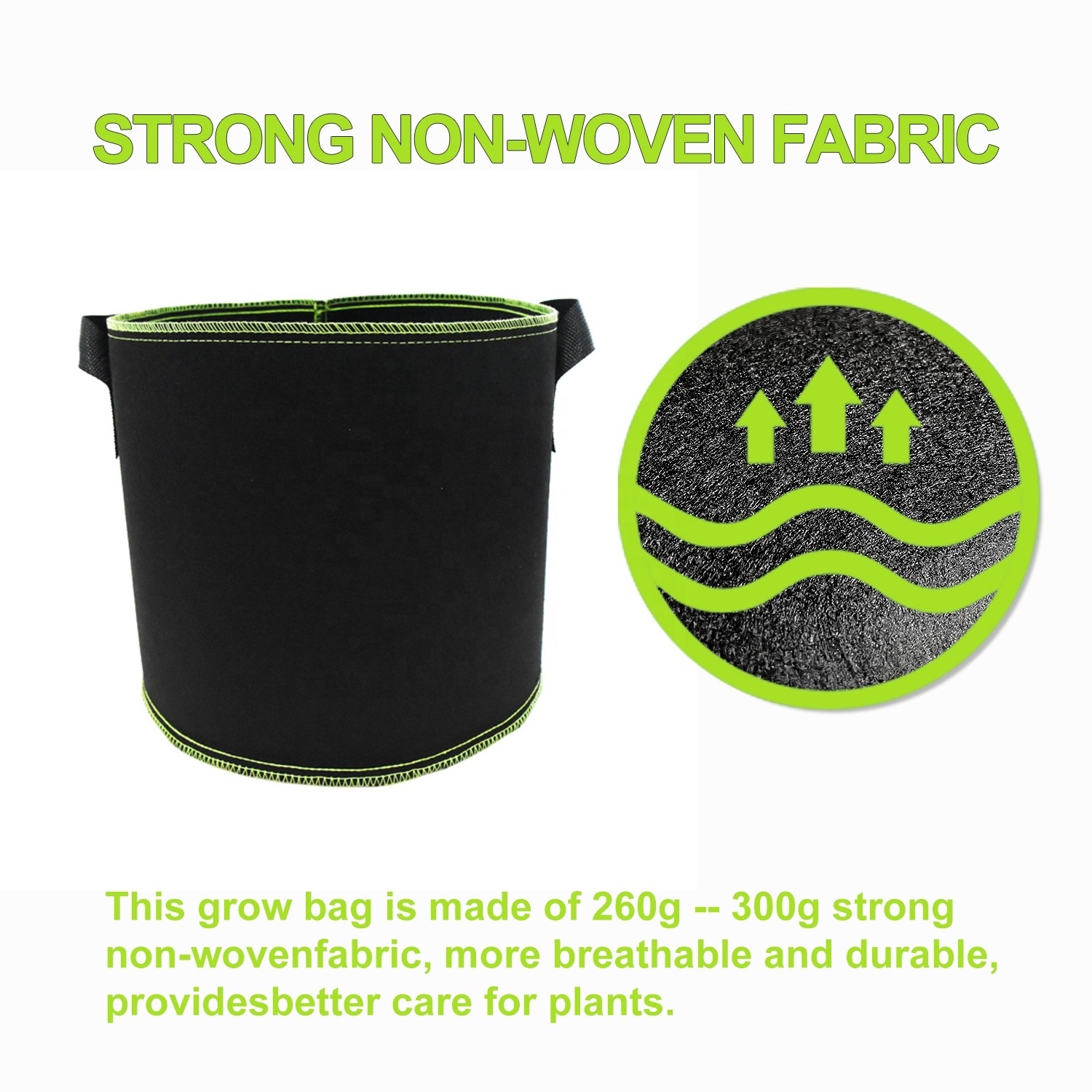 1/2/3/5/10/15 Gallon Planter Grow Bag Tree Seeding Pot Fruit Fabric Plant Pots Flower Pot  Grow Bags For Planting Vegetables