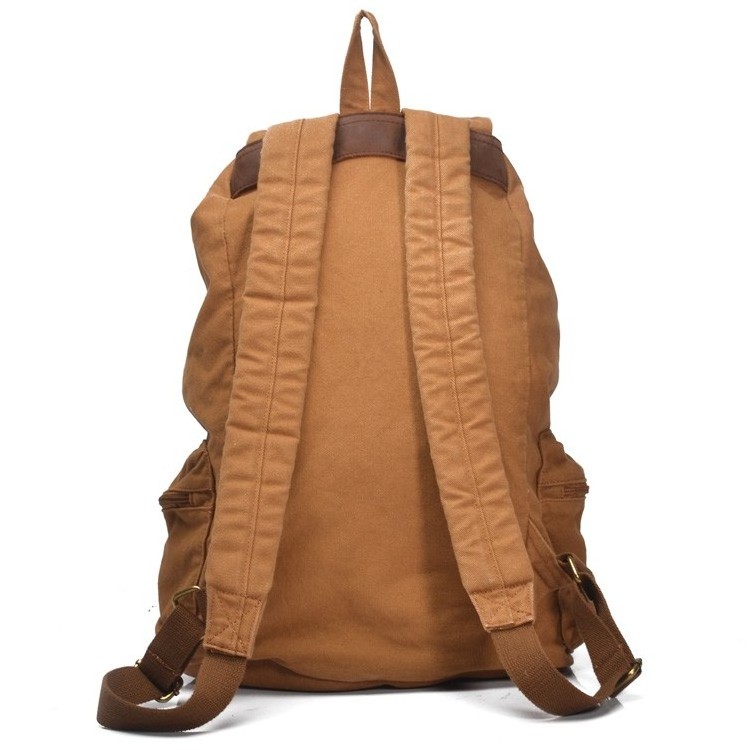 F 2105 Wholesale Durable Leisure Canvas Rucksack Vintage Backpack