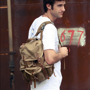 T 2296 Wholesale Backpack Mens Blank Canvas Drawstring Backpack