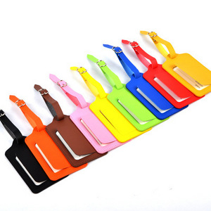 Waterproof luggage tag Corporate Promotional Gift Items PU Leather Luggage Tag for promotion