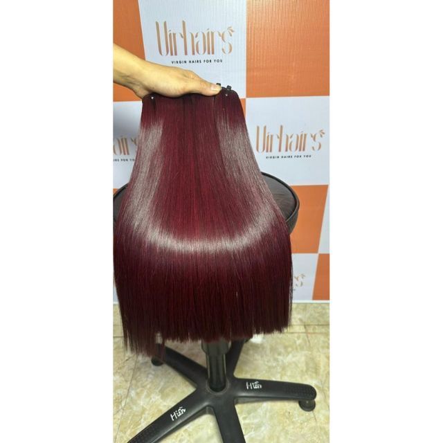 Wholesale 100% Natural Raw Virgin human hair high quality Purple color human hair extensions and wigs from Virhairs