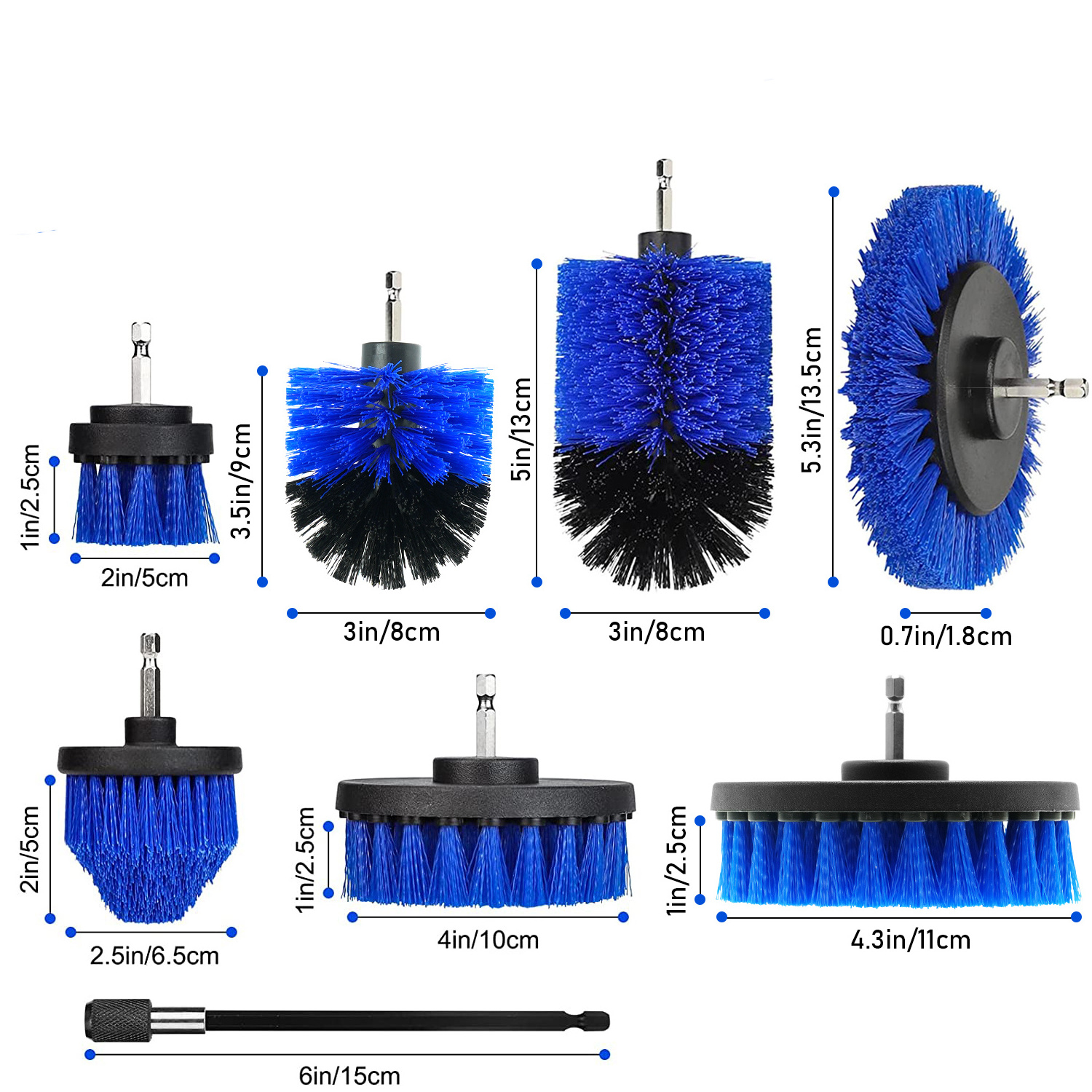 Brush Set 9 Pieces Brush For Cordless Drill Attachment Cleaning Brushes For Car Rims Kitchen