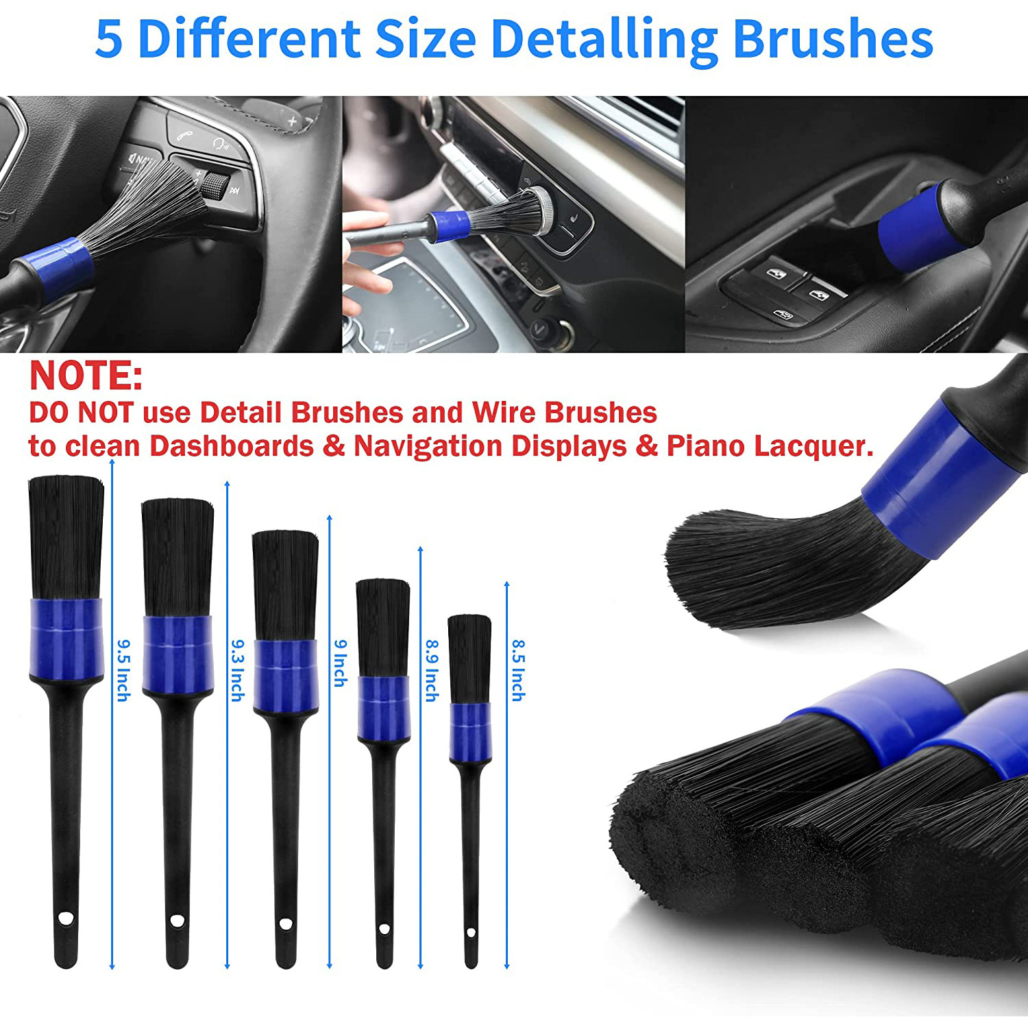 22 pcs New Tip Electric Brush Drill Car Wash Brush Cleaning Set Car Wheel Tire Brush Kit