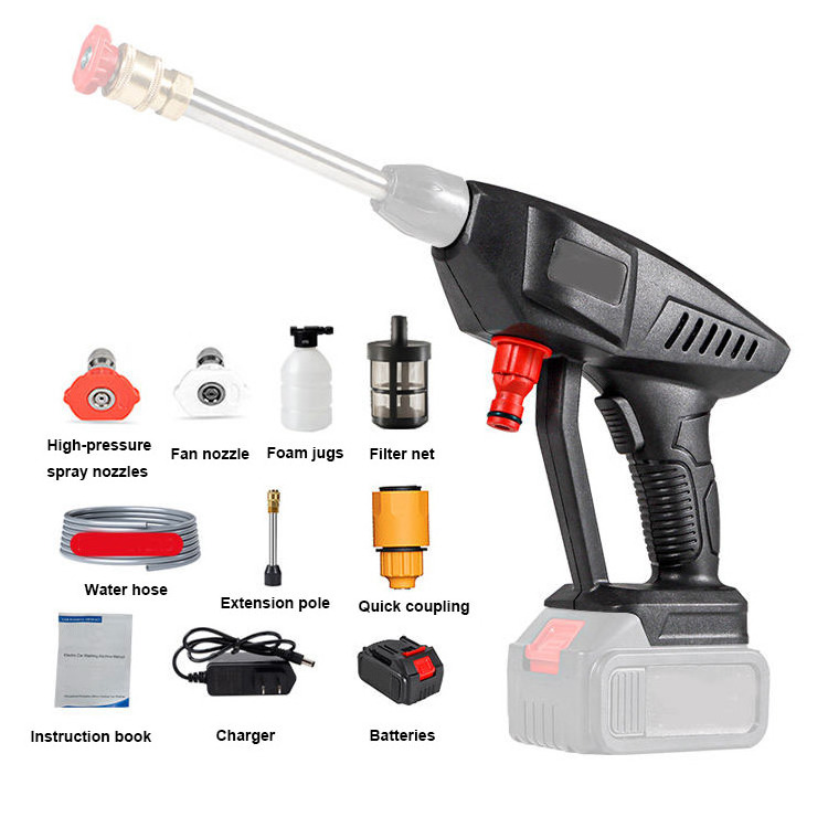 Top Quality Cordless Portable High Pressure Water Guns Electric Car Wash Gun With Rechargeable Battery Car Washer