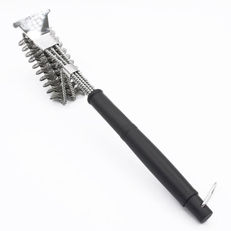 Grill Brush and Scraper BBQ Brush for Grill Stainless Steel Woven Wire 3 in 1 Extra Strong Grill Cleaning Brush Accessories