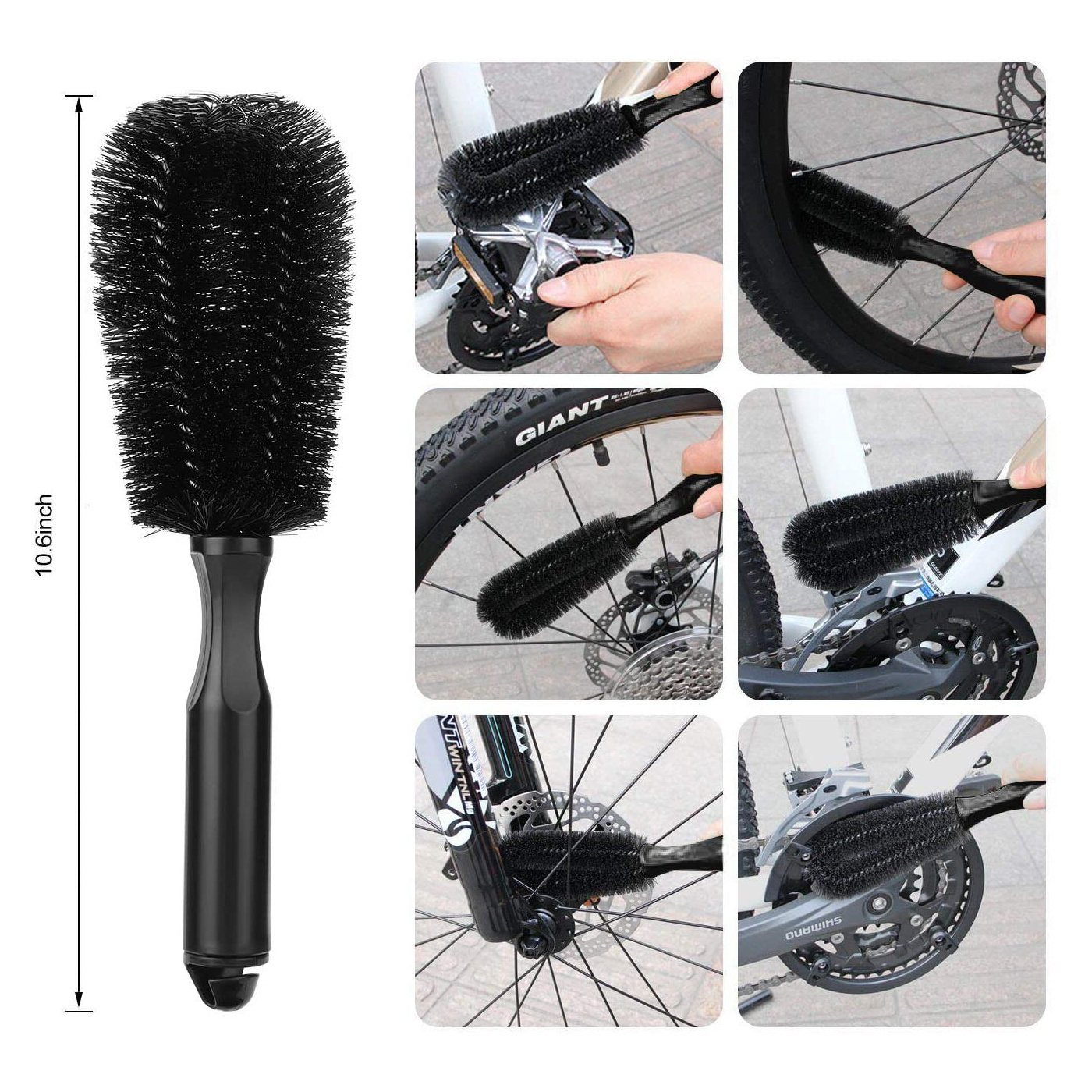 Bicycle Washing Tools 9 Pcs Bike Clean Brush Kit For Motorcycle Tire Chain Sprocket Corner