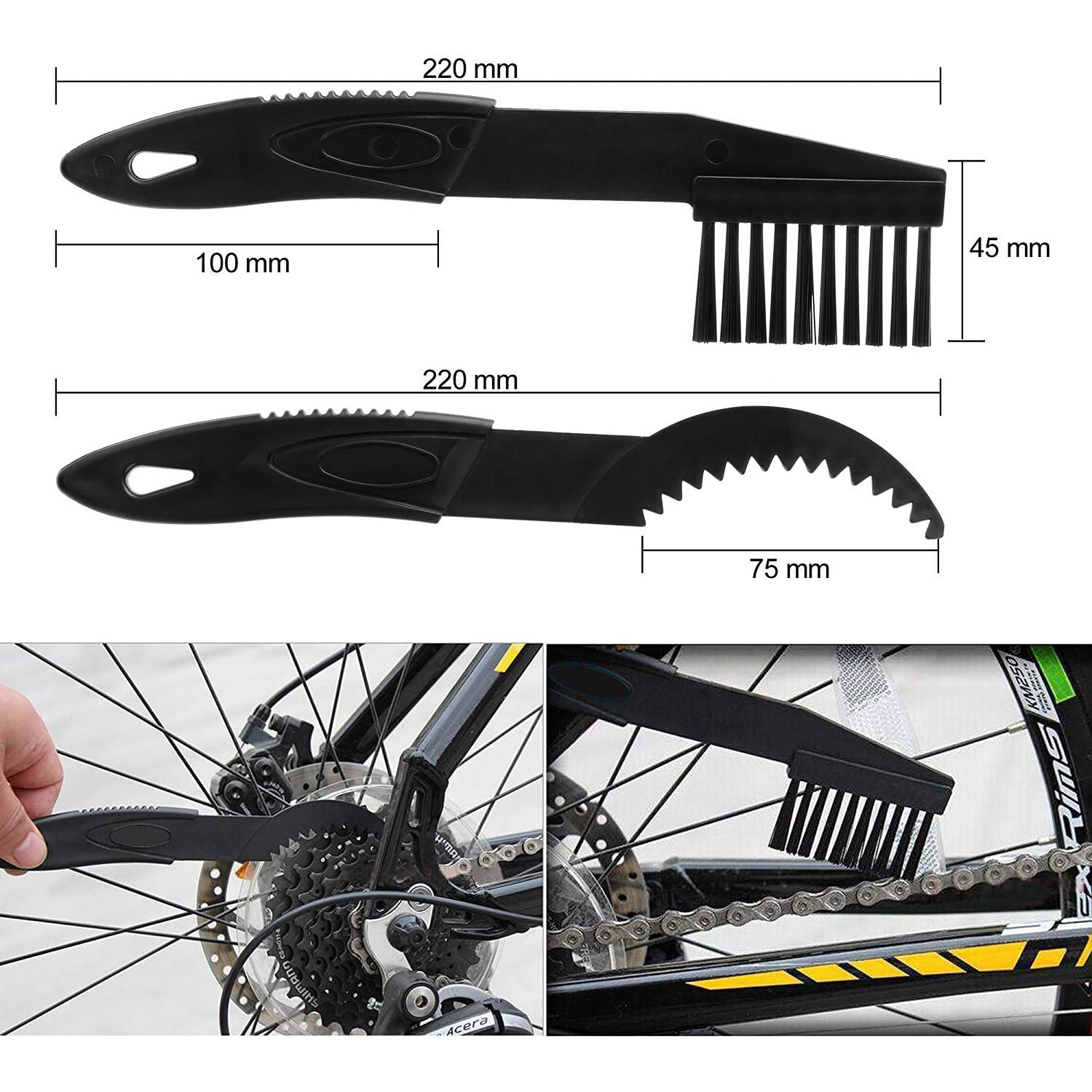 Bicycle Washing Tools 9 Pcs Bike Clean Brush Kit For Motorcycle Tire Chain Sprocket Corner