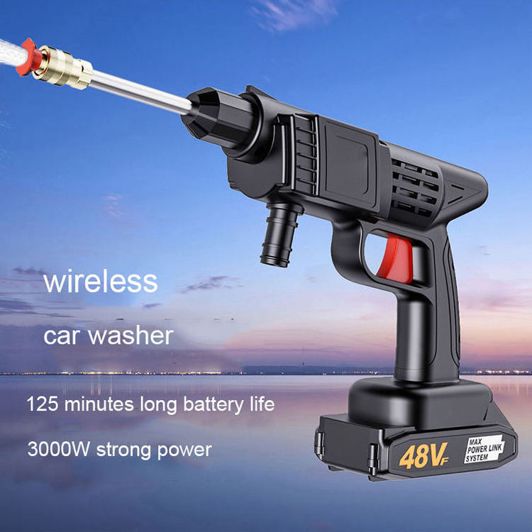 Top Quality Cordless Portable High Pressure Water Guns Electric Car Wash Gun With Rechargeable Battery Car Washer