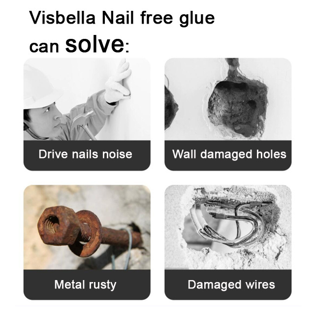 Visbella 90.1 MS Multi-Purpose Fast Curing Weathering Resistance liquid nail free glue