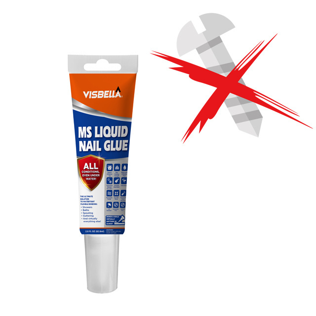 Visbella 90.1 MS Multi-Purpose Fast Curing Weathering Resistance liquid nail free glue