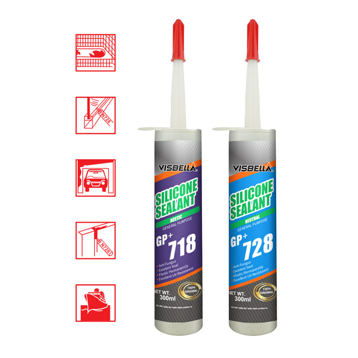 Clear Universal Acetic Neutral GP RTV Silicone Sealant Waterproof For Glass