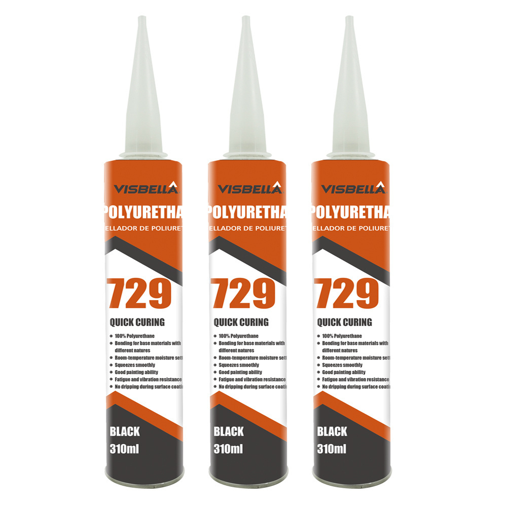 Visbella 310ml Odorless Black Auto Car Window Glass Installation Polyurethane Sealant