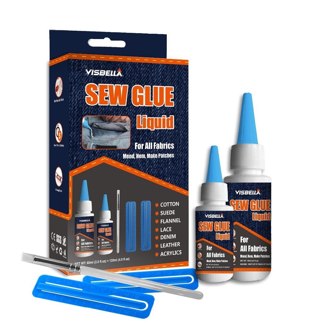 Sew Glue Tear Repair Mender Instant Fabric and Leather Adhesive