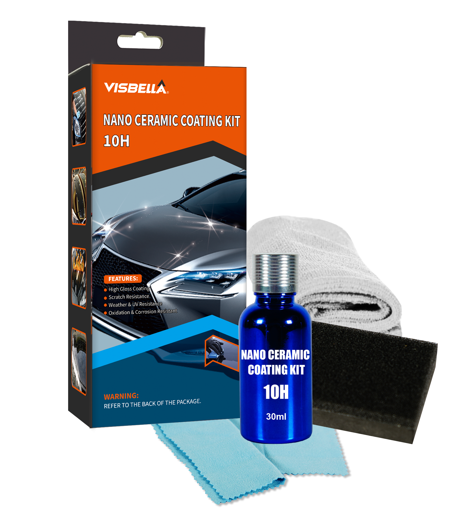 Visbella High Gloss 10H Hardness Nano Ceramic Coating Kit