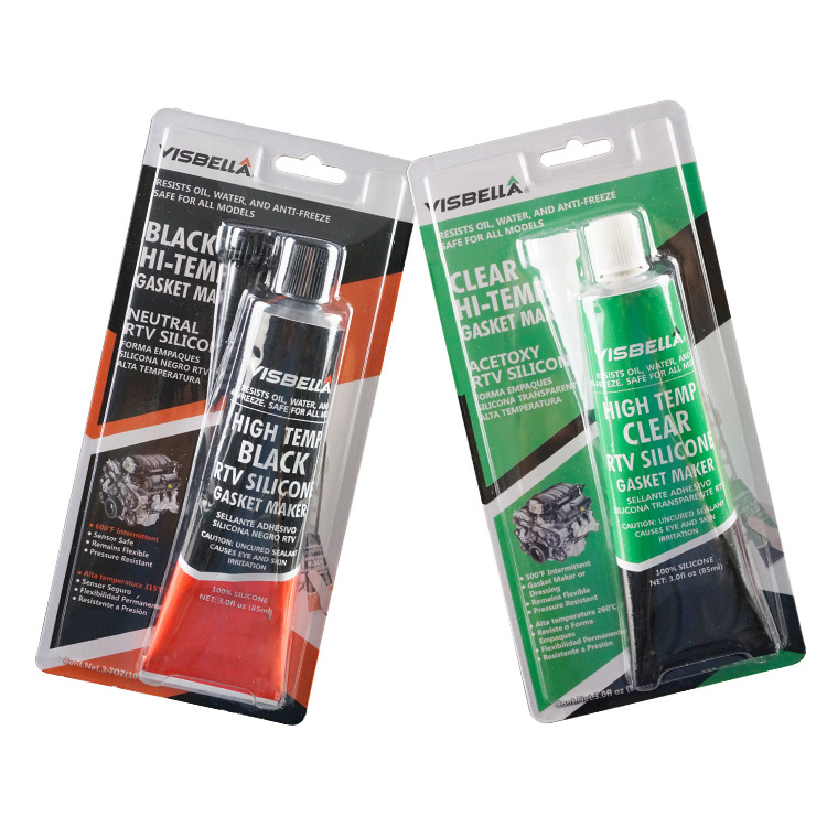 Visbella High temperature resistance silicone sealant RTV Grey Black Red Clear