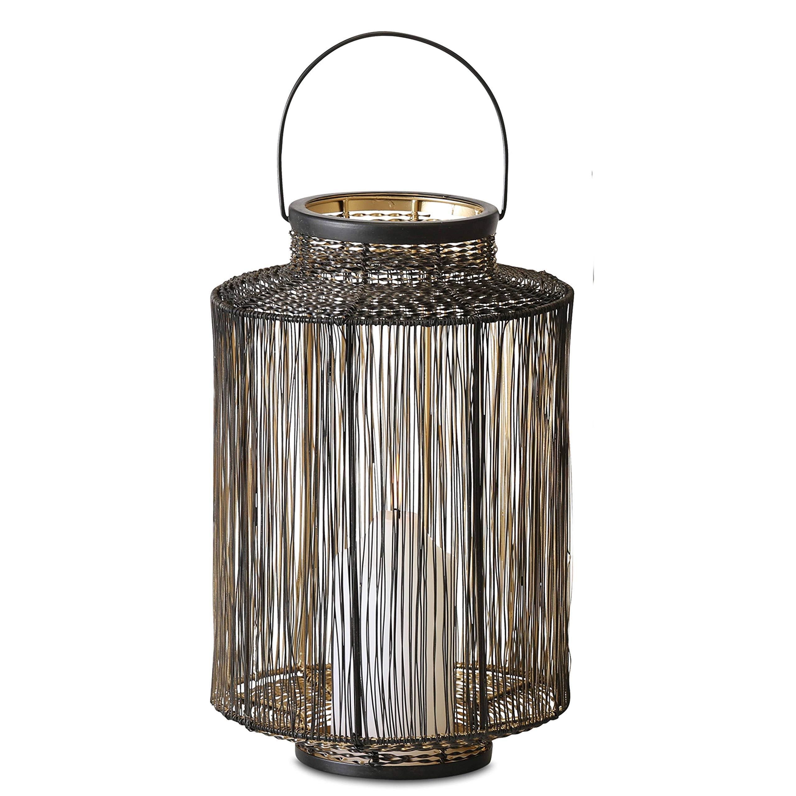 Metal Wire Cage Hurricane Candle Lantern