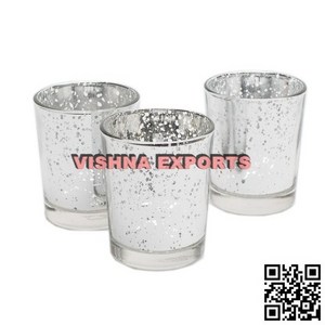 Silver Mercury Glass Votives