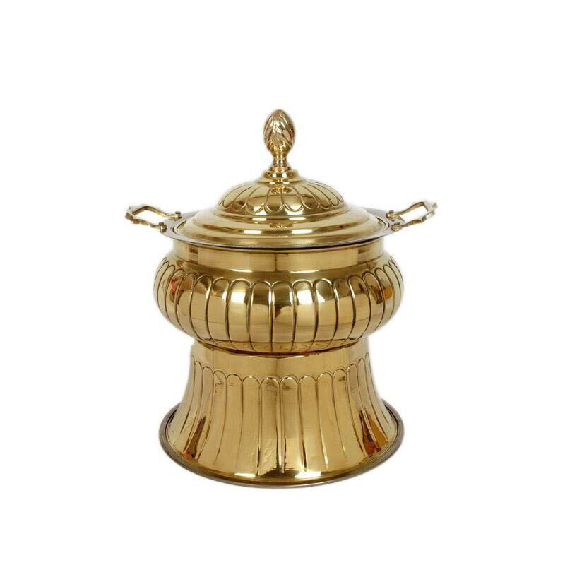 Hotel Buffet Serving Brass Chafing Dish