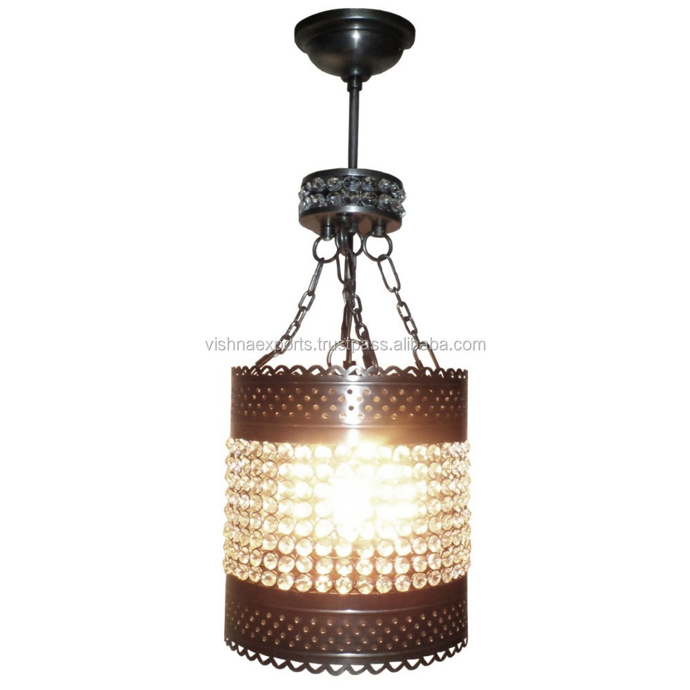 Hanging Crystal Cylinder Pendant Lamp / Light