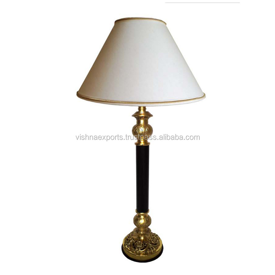 Brass Antique Embossed Base Table Lamp