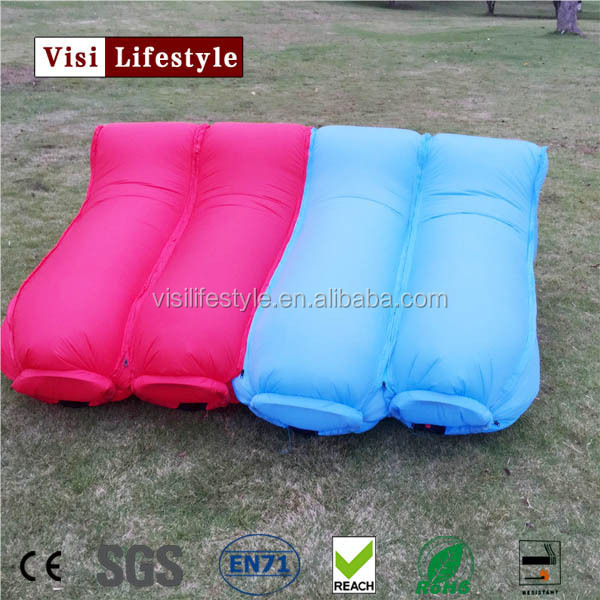 2016 Most popular outdoor folding beach lounger, inflatable lazy air sofa sleeping bag