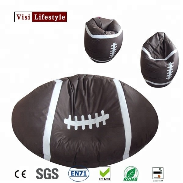 Visi outdoor waterproof polyester football/soccer ball lazy bean bag chair wholesale