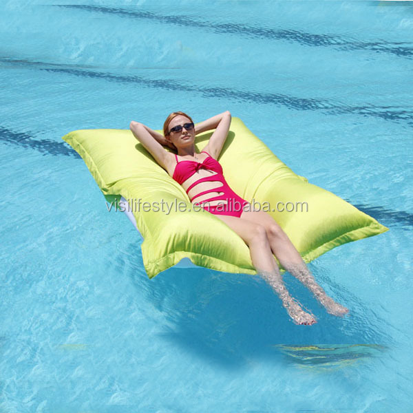 Floating bed furniture outdoor Waterproof polyester pool float bean bag bed, floating bean bags