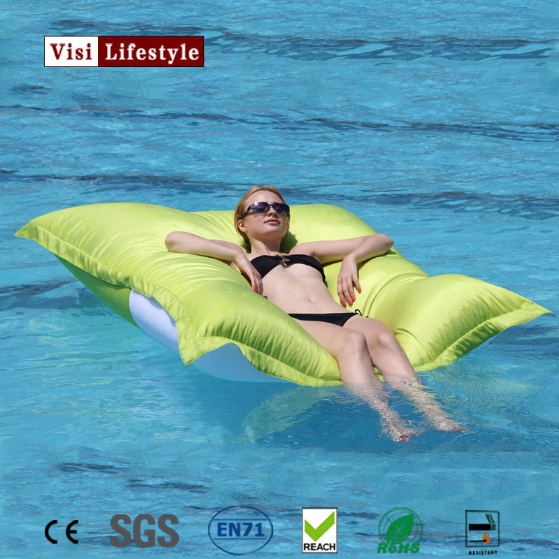 Floating bed furniture outdoor Waterproof polyester pool float bean bag bed, floating bean bags