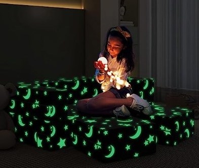 linor Kids Couch Modular Toddler Couch Sofa Glow in The Dark Baby Couch for Kids Baby Boys Girls,