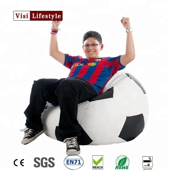 Visi outdoor waterproof polyester football/soccer ball lazy bean bag chair wholesale