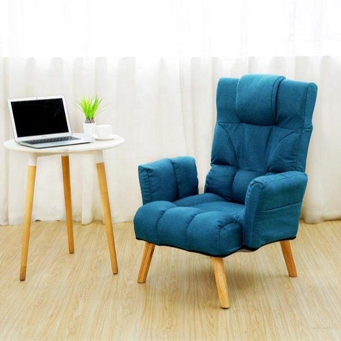 VISI modern foldable Upholstered storage chair blue folding dining housse de chaise Living Room Furniture lounge