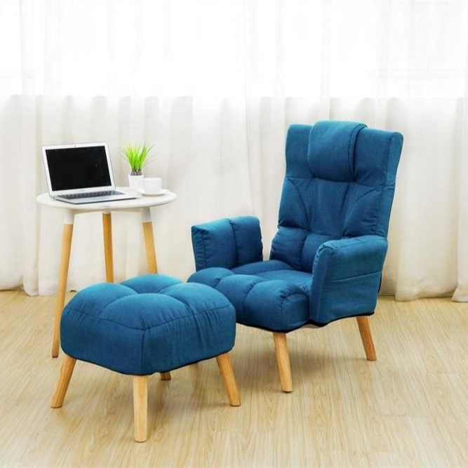 VISI modern foldable Upholstered storage chair blue folding dining housse de chaise Living Room Furniture lounge