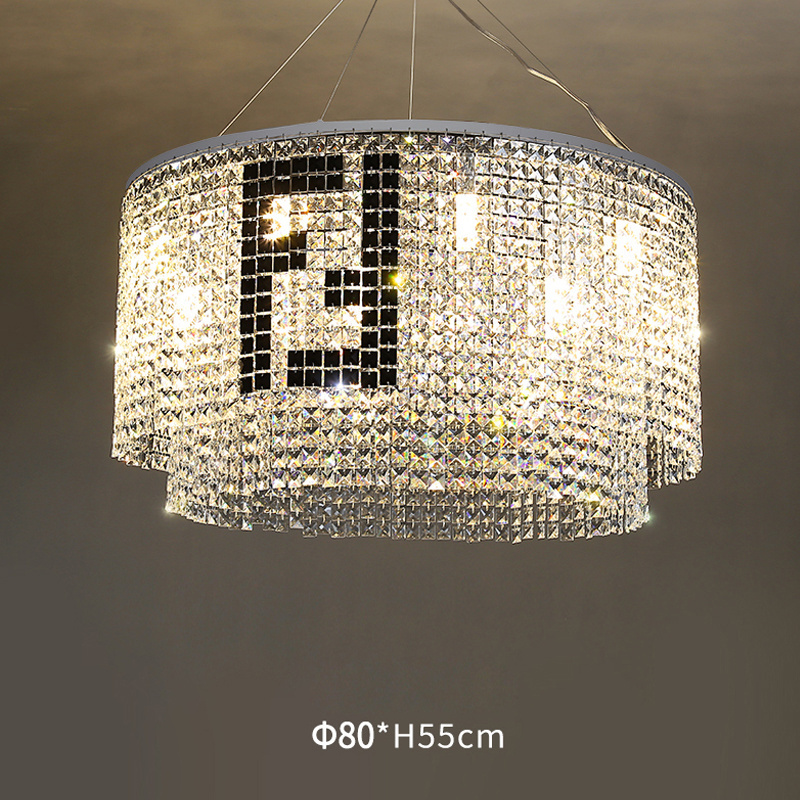 hot sale Customized Contemporary lighting fixture round modern crystal lamp dining living room crystal chandelier