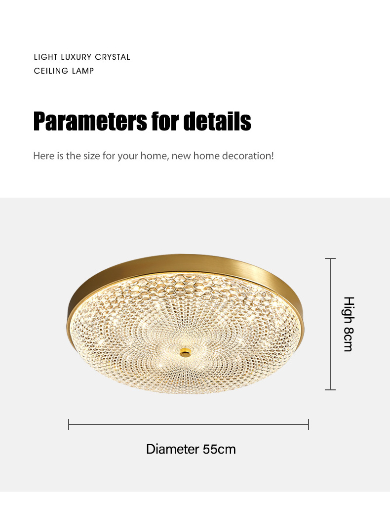 Modern Design Super brightness Ceiling Light Round Acrylic Led Lamp Dimmable Flush Mount For Bedroom Hallway