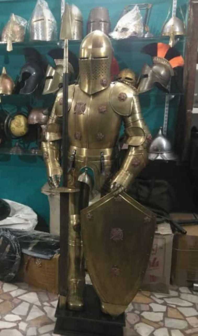 Armour Suit with sword and shield for decoration and used in movies plays theater in home decoration